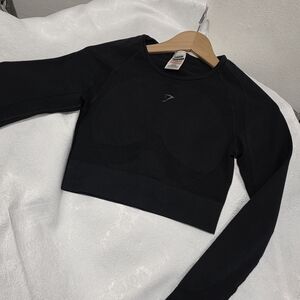 Gymshark Black Long Sleeve Crop Top